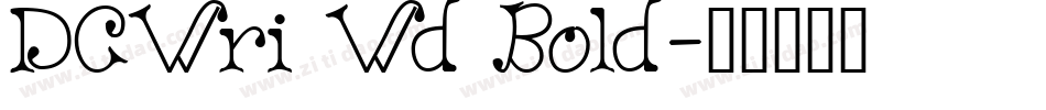 DCWri Wd Bold字体转换